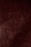 Chaleco rojo oscuro en pelo sintético con capota y bolsillos