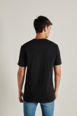 Camiseta negra con manga corta y diseño de los Supersónicos