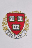 Camiseta unicolor con artes college de Harvard y manga corta