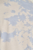 Camiseta unicolor oversize tie dye con cuello redondo