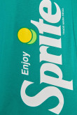 Camiseta cuello redondo verde oscura con motivo de Sprite