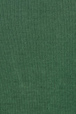 Camiseta verde oscura con cuello redondo en rib