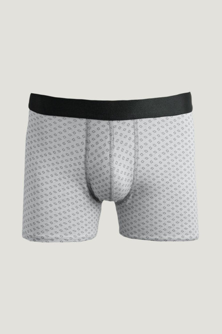 Bóxer brief-medio gris claro con figuras y cintura elástica