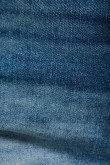 Short en jean tiro alto azul con cortes en bordes inferiores