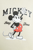 Camiseta kaki oversize con cuello redondo y artes de Mickey