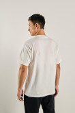 Camiseta oversize unicolor con manga corta y acabados en rib