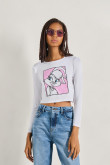 Camiseta manga larga blanca con diseño de Lola Bunny