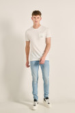 Jean súper skinny tiro bajo azul claro ajustado