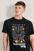 Camiseta negra manga corta con diseño de Dragon Ball Z