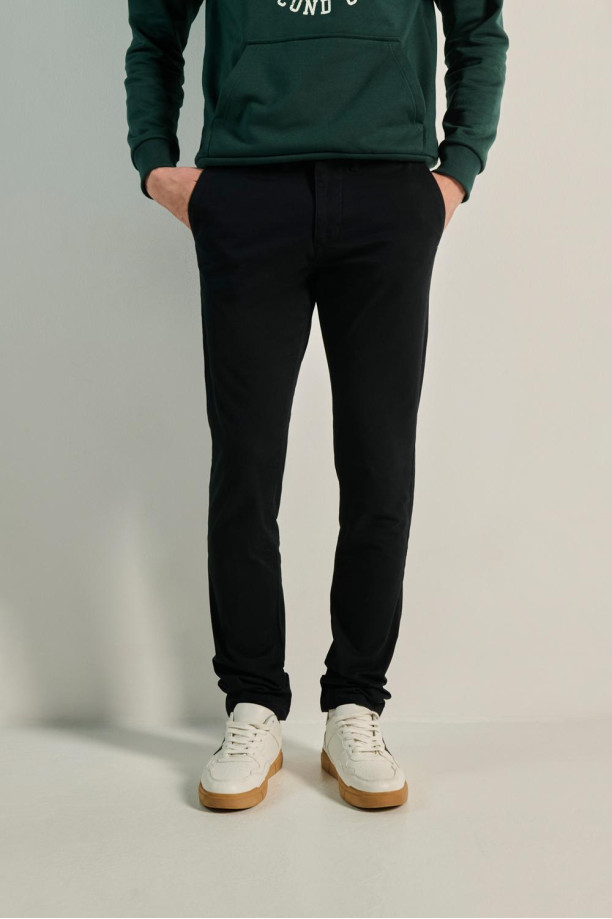 Pantalon Drill Tiro De Un Pantalon Pantalón En Dril Unicolor Tiro