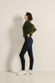 Jean jegging azul intenso ajustado con tiro alto