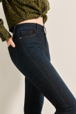 Jean jegging azul intenso ajustado con tiro alto