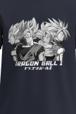 Camiseta manga corta unicolor con diseño de Dragon Ball Z