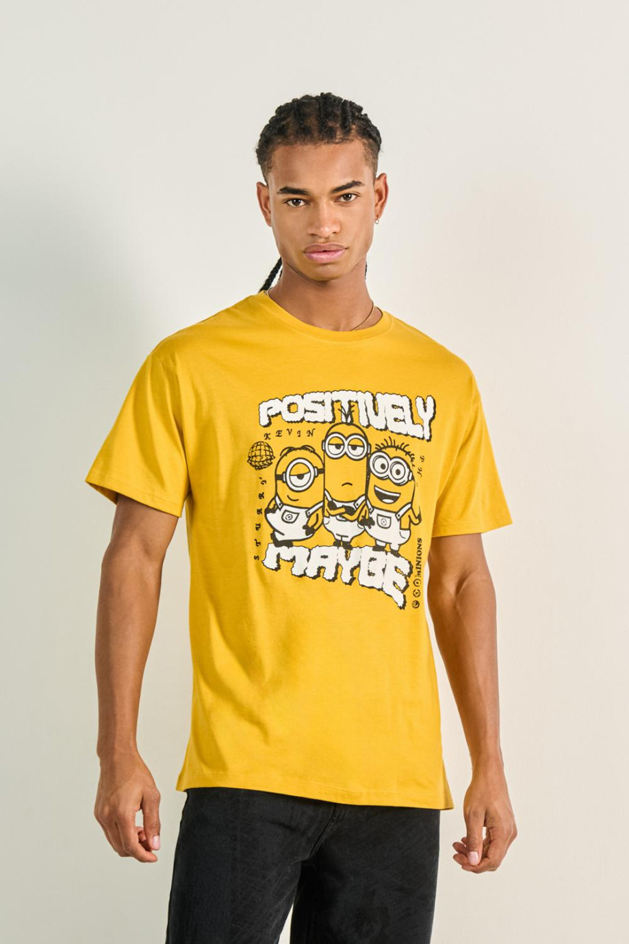 Camiseta amarilla manga corta con diseño de Minions