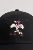 Cachucha negra beisbolera con diseño de Looney Tunes