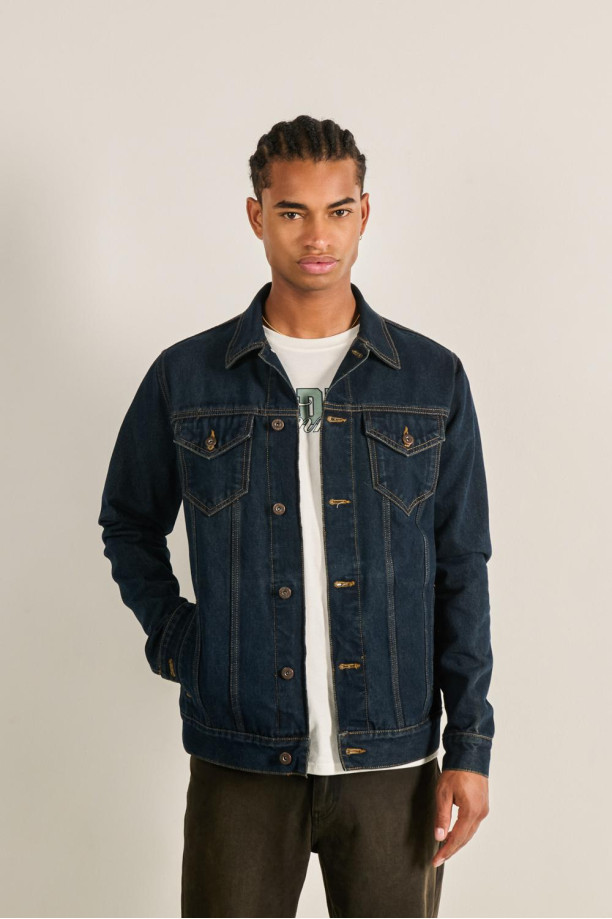 Chaqueta jean hombre best sale