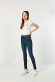 Jean jegging azul oscuro con ajuste ceñido y tiro súper alto