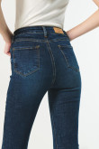 Jean jegging azul oscuro con ajuste ceñido y tiro súper alto