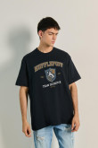 Camiseta de Harry Potter unicolor oversize cuello redondo