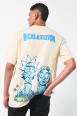 Camiseta de Rick and Morty kaki oversize manga corta