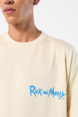 Camiseta de Rick and Morty kaki oversize manga corta