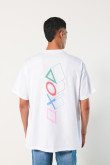 Camiseta cuello redondo blanca de PlayStation oversize