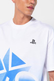 Camiseta blanca manga corta con diseños de PlayStation