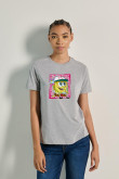 Camiseta en algodón de Bob Esponja unicolor manga corta