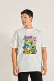 Camiseta unicolor de Bob Esponja oversize cuello redondo