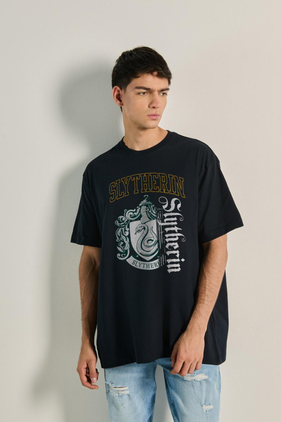 Camiseta manga corta unicolor oversize de Harry Potter