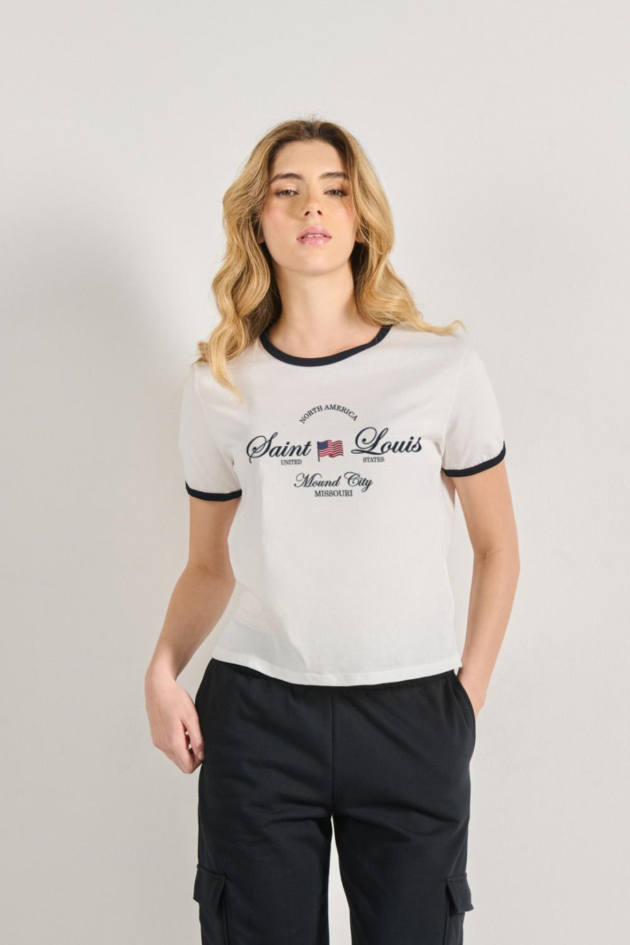 Camiseta de contrastes femenina de Saint Louis