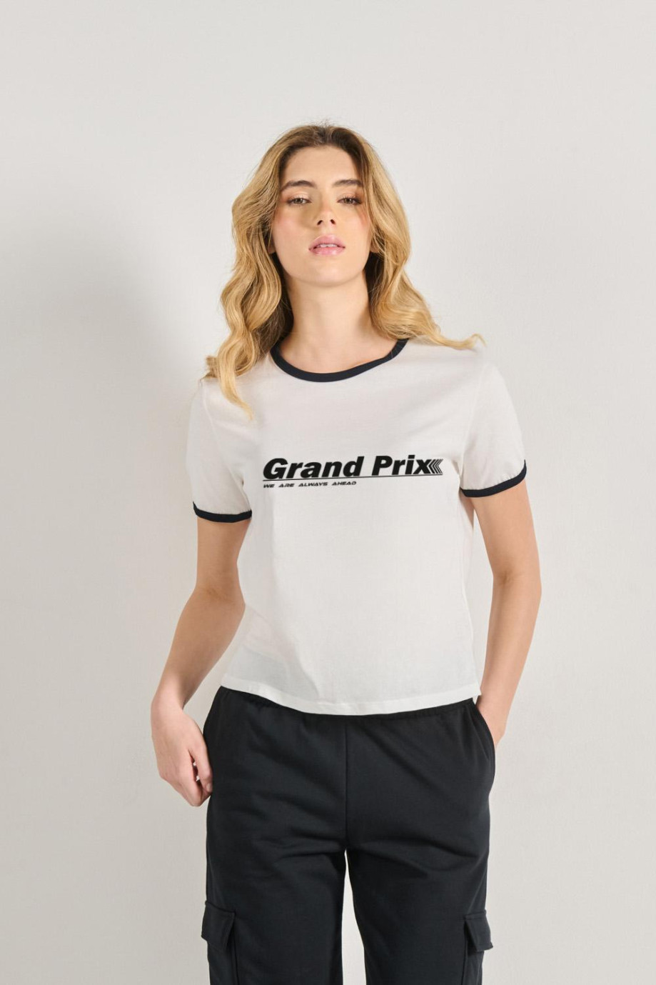 Camiseta de contrastes femenina de carreras Grand prix