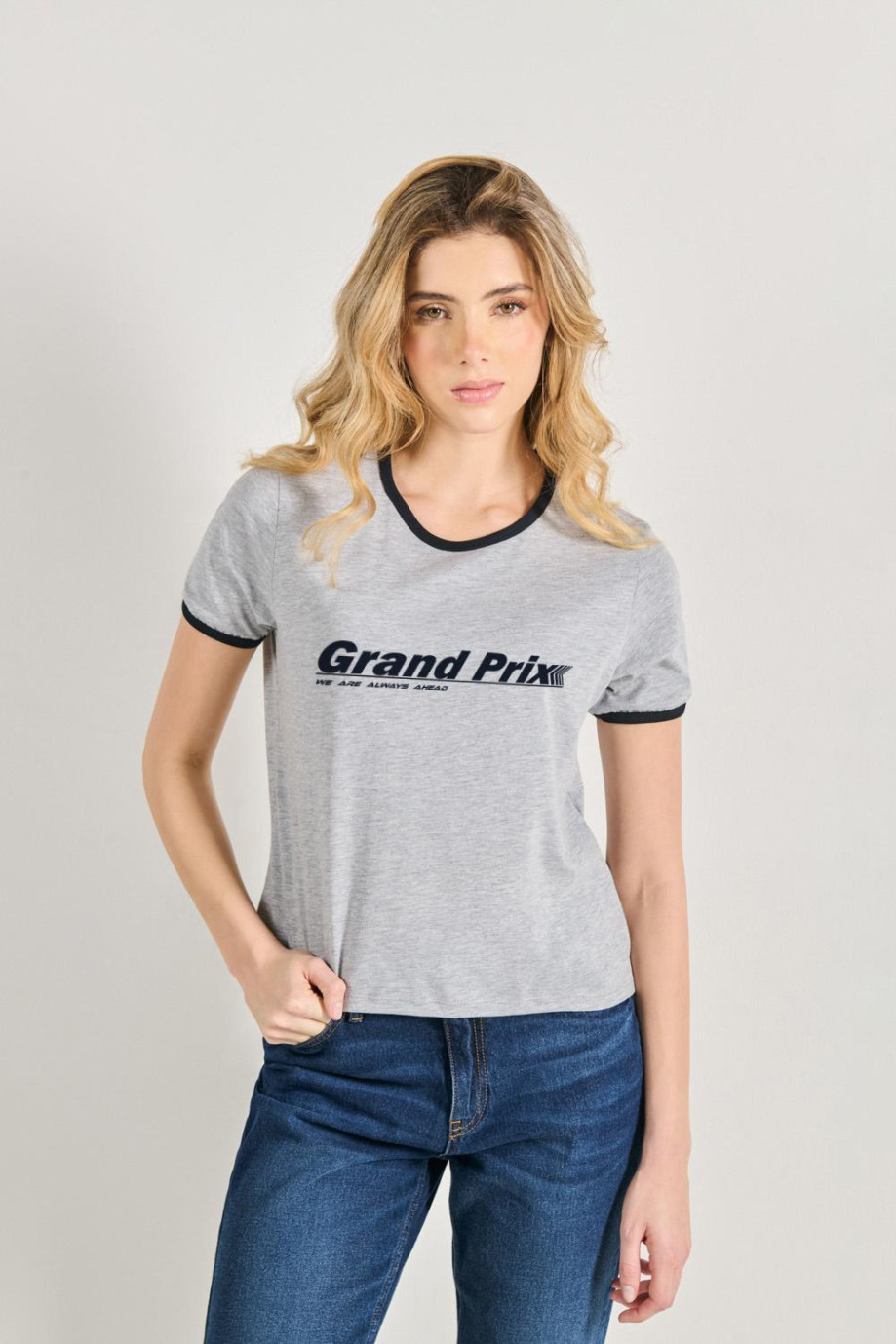 Camiseta de contrastes femenina de carreras Grand prix