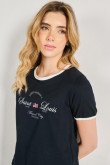 Camiseta de contrastes femenina de Saint Louis