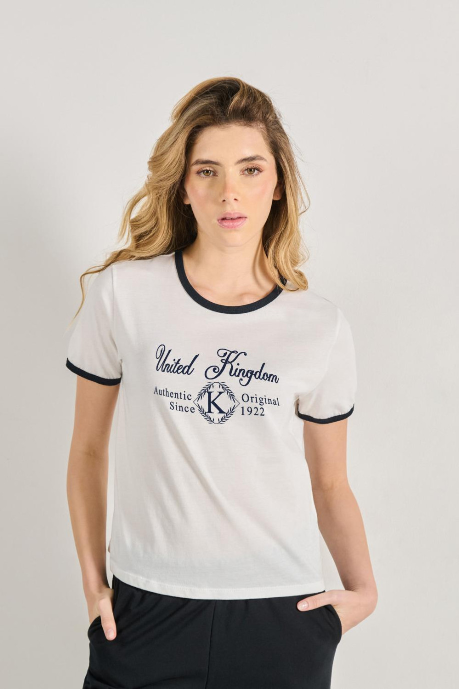 Camiseta de contrastes femenina de United Kingdom