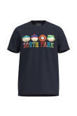 Camiseta unicolor con diseño de South Park y manga corta