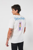 Camiseta manga corta con estampado en frente y espalda de Rick & Morty