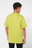 Camiseta para hombre oversize unicolor bolsillo cuadrado en frente y manga corta