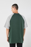 Camiseta oversize verde de Harry Potter manga ranglan corta