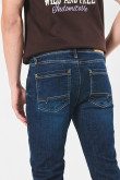 Jean skinny azul oscuro con tiro bajo y ajuste ceñido