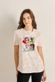 Camiseta de Princesas de Disney unicolor manga corta