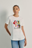 Camiseta de Princesas de Disney unicolor manga corta