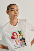 Camiseta de Princesas de Disney unicolor manga corta