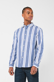 Camisa de rayas fashion azules hombre