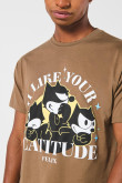 Camiseta manga corta con estampado en frente de Felix The Cat.