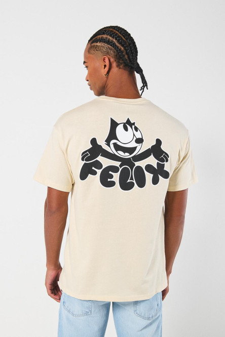 Camiseta manga corta con estampado en frente de Felix The Cat.