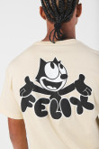 Camiseta manga corta con estampado en frente de Felix The Cat.