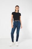 Jean jegging super alto azul oscuro