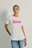 Camiseta unicolor de Barbie en algodón con manga corta