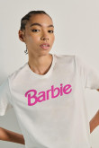 Camiseta unicolor de Barbie en algodón con manga corta